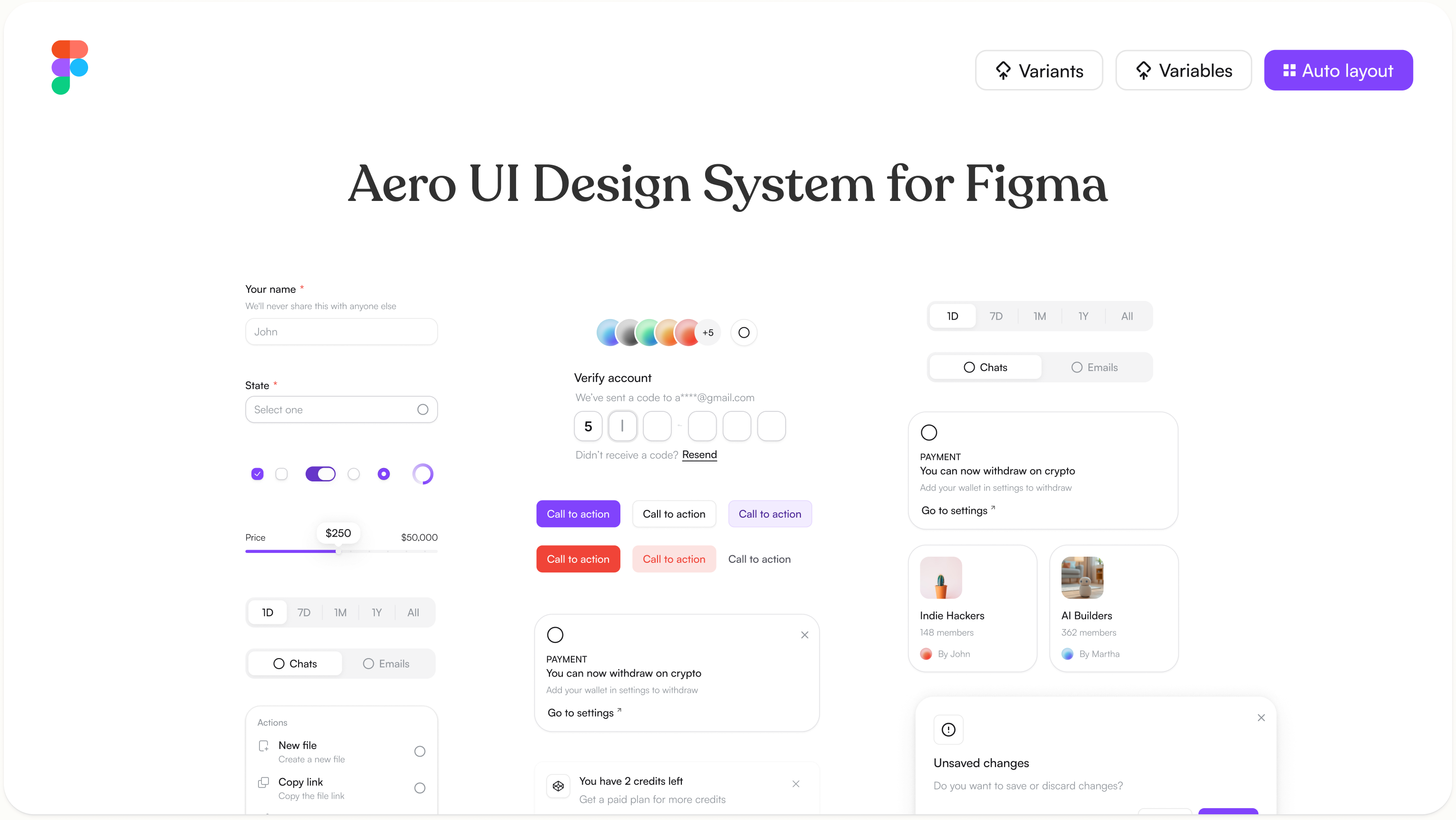 Aero UI Design System for Figma